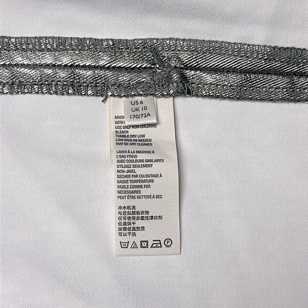 Free People Silver Denim Skirt